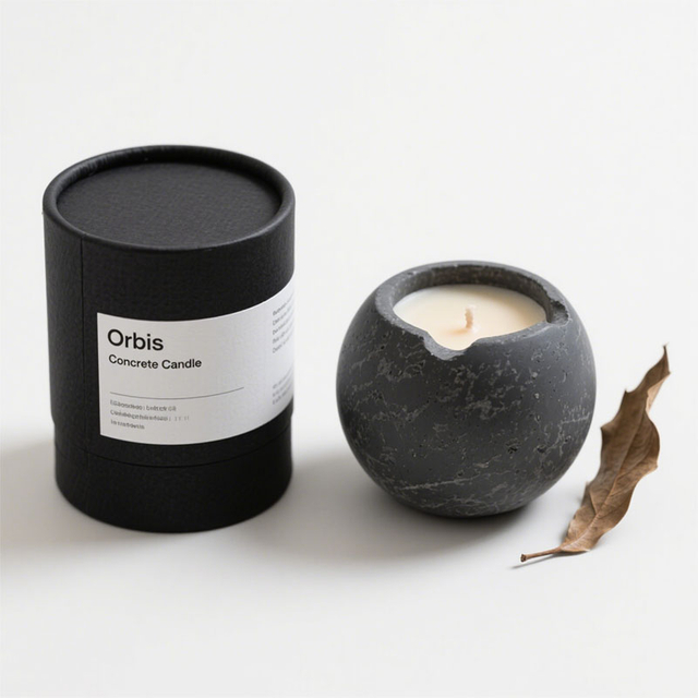 Embalaje cosmético de cilindro de papel personalizado reciclable para botes de velas