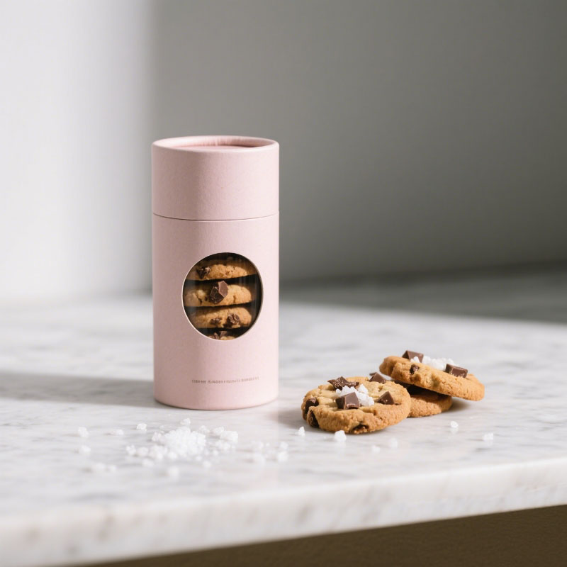 Cápsulas de material reciclable Embalaje de frasco redondo para galletas Caja de envasado de polvo de proteínas