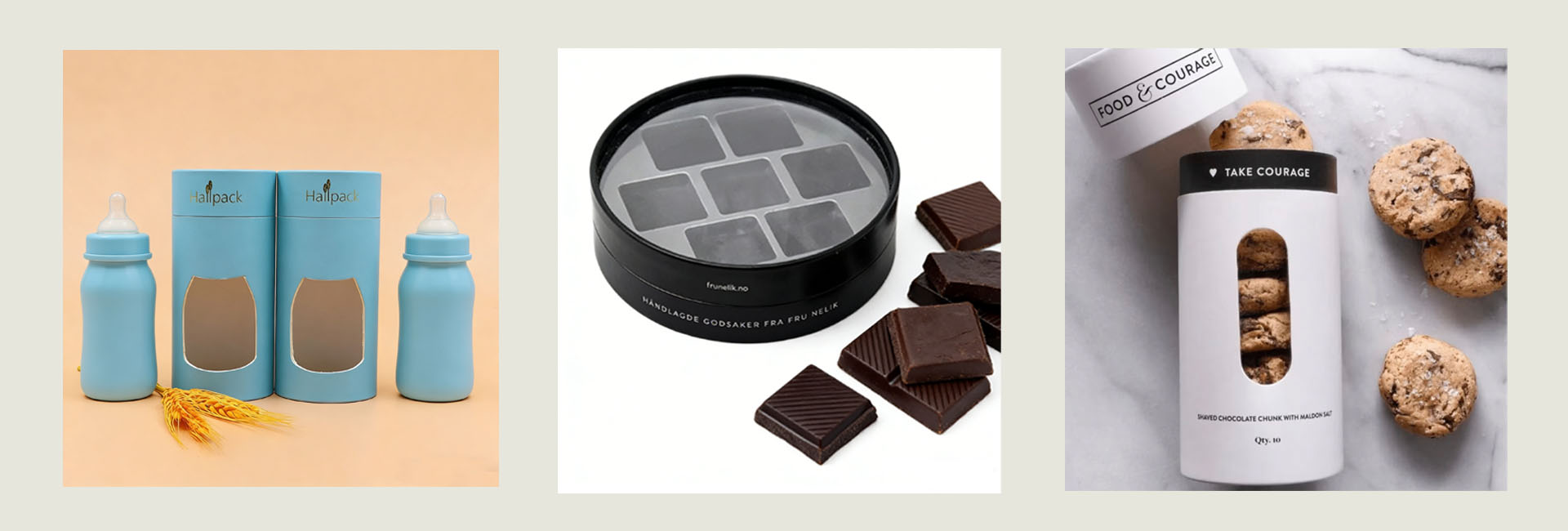 Embalaje de tubo de papel con ventana