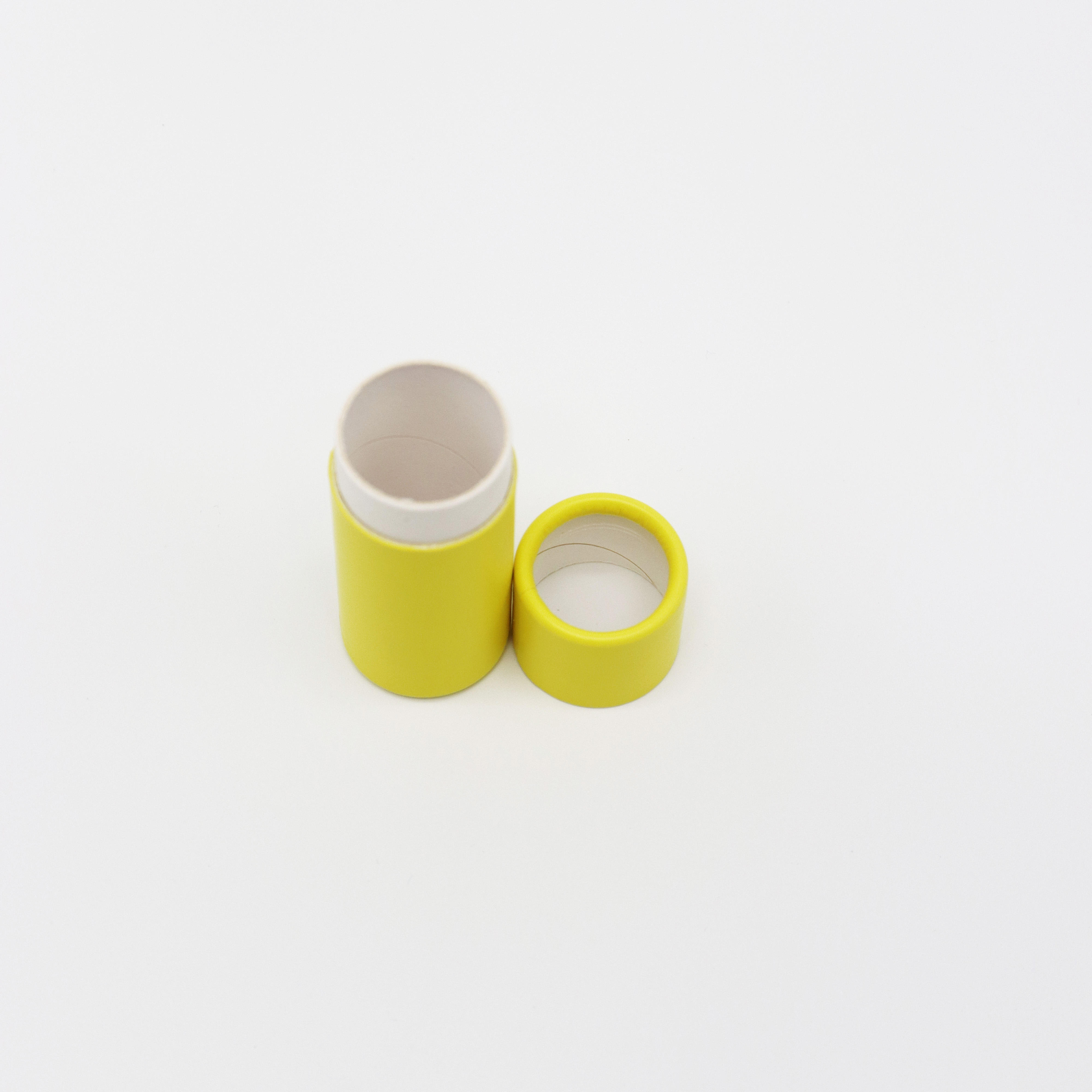Caja de papel Kraft para cosméticos, tubo de papel de impresión en color, caja de embalaje, tubo de lápiz labial personalizado biodegradable, embalaje de tubo de cartón