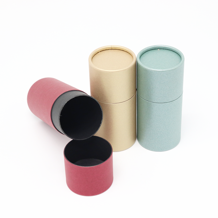 Embalaje de ropa ecológico, caja cilíndrica de cartón, tubo de papel con ventana para camisetas, ropa interior, calcetines, toalla
