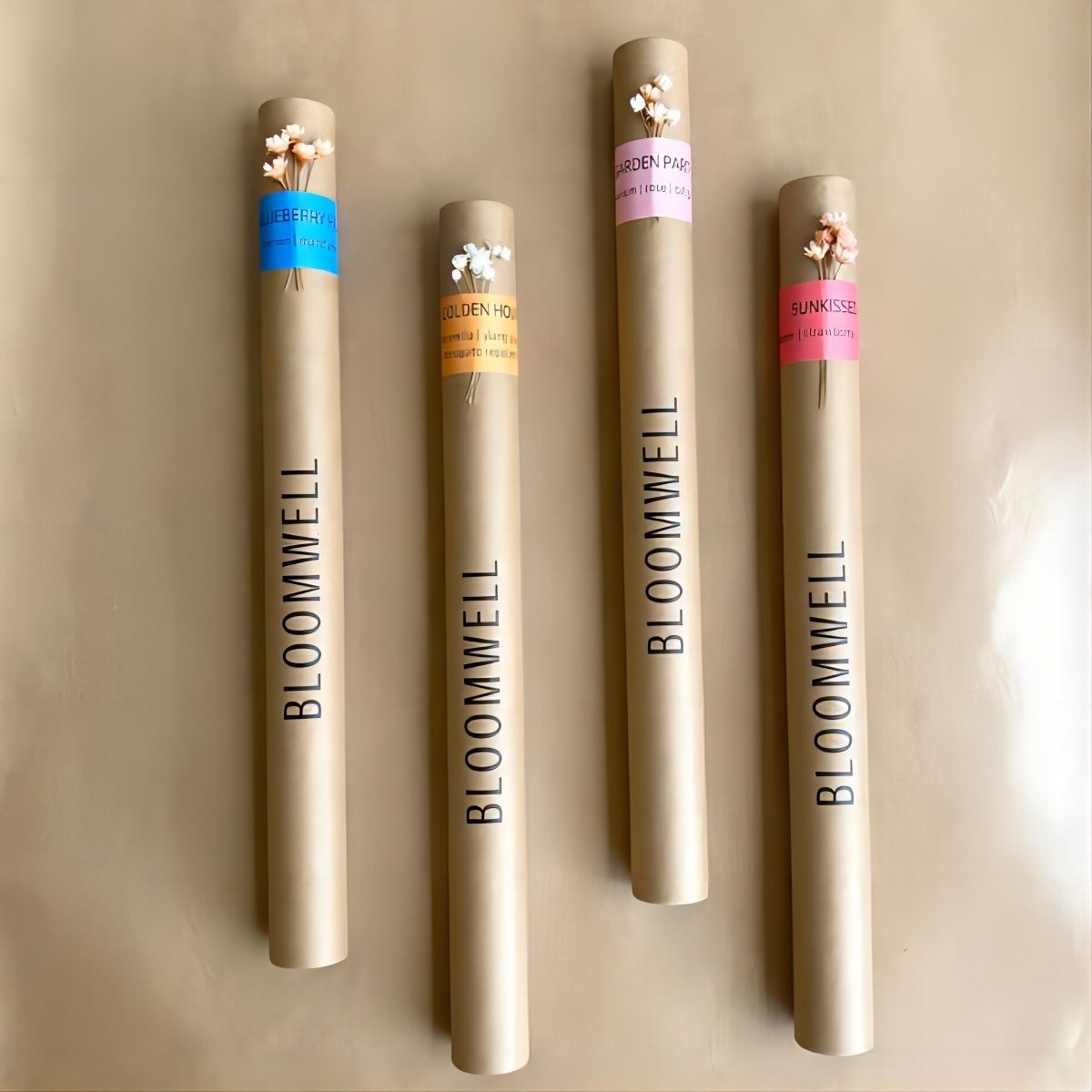 Embalaje de cilindro redondo de papel de perfume, embalaje de tubo de papel redondo de diseño personalizado ecológico para incienso