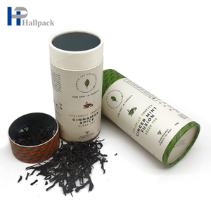 Bote de té ecológico, tubo de papel de calidad alimentaria, tubo de papel Kraft para alimentos, impresión personalizada, papel cilíndrico biodegradable Premium