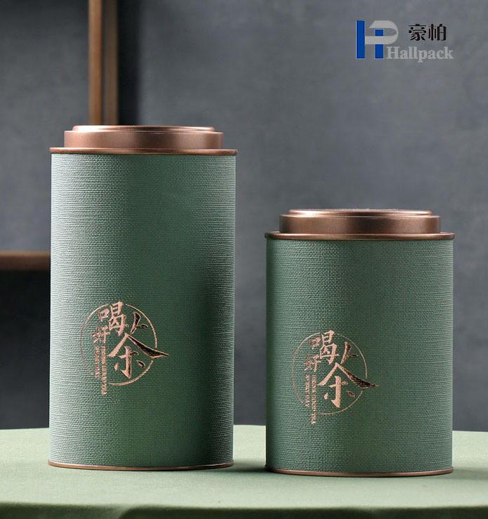 Envasado de té reciclable para granos de café, tubo de papel de cartón en polvo, caja de papel de lujo personalizada, contenedor de calidad alimentaria