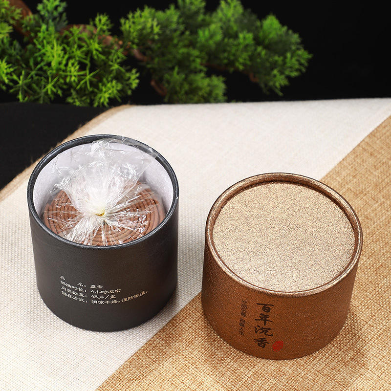 Bote de tubo de papel personalizado para latas de té, cartón, papel de aluminio, cilindro para envasado de alimentos