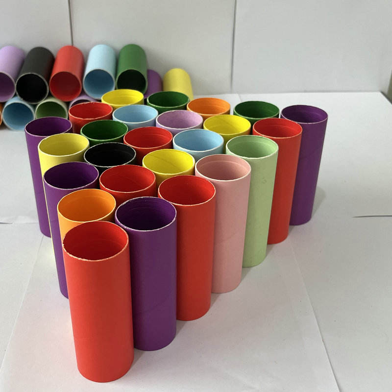 Núcleos de papel artístico de diseño de 2 pulgadas, tubos de papel de colores reciclables hechos a mano, 54mm