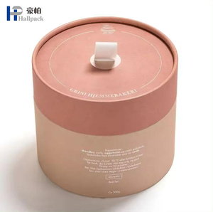 Muestra gratis, nuevo Material, caramelo rosa, cilindro cosmético para el cuidado de la piel, caja de embalaje redonda, contenedor, tubo de papel cosmético Prink de cartón