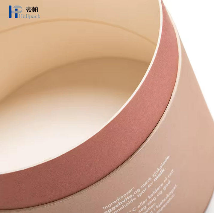 Muestra gratis, nuevo Material, caramelo rosa, cilindro cosmético para el cuidado de la piel, caja de embalaje redonda, contenedor, tubo de papel cosmético Prink de cartón