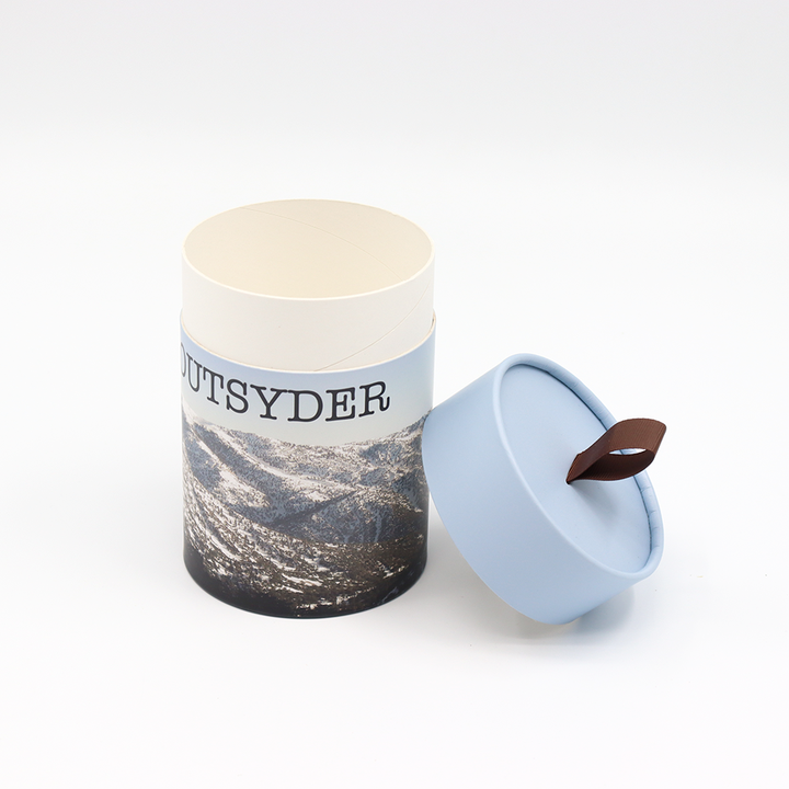 Caja cilíndrica de cartón de calidad alimentaria personalizada respetuosa con el medio ambiente con embalaje de tubo de papel de cinta para café y té