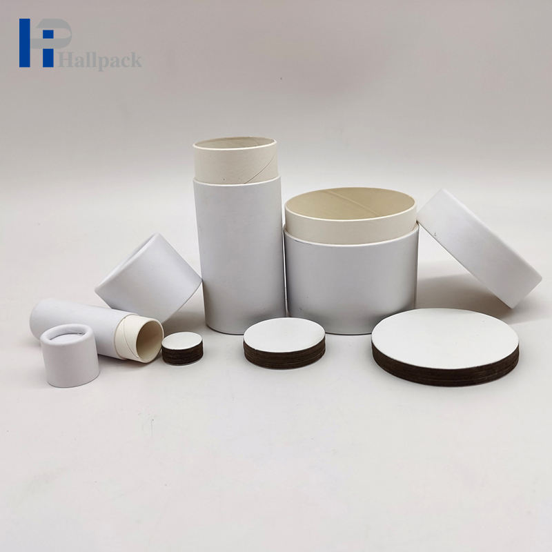 Embalaje cosmético personalizado respetuoso con el medio ambiente, caja cilíndrica de cartón, tubo de papel, embalaje para Push Up, bálsamo para la nariz para mascotas, desodorante, bálsamo labial