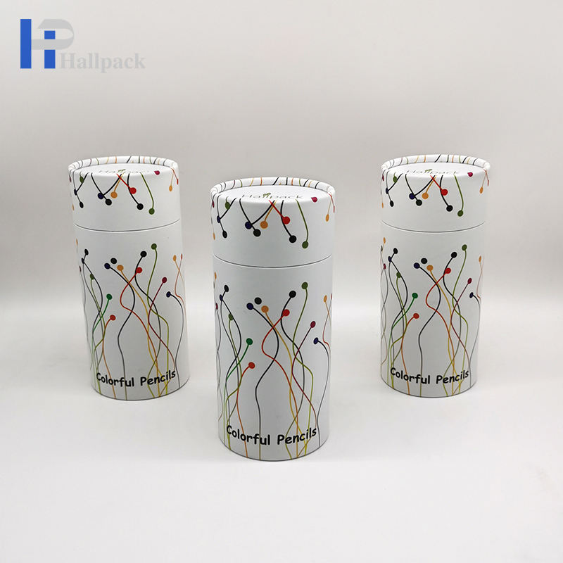 Original Impresión personalizada, contenedor de bolígrafos con núcleo de papel reciclado, tubo