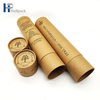 Personalizar el tubo de cartón decorativo del tubo de cartón de papel Kraft del sello de embalaje biodegradable para requisitos particulares