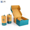 Logotipo personalizado, juego de regalo de almacenamiento de velas rígidas de cartón de papel de 2 piezas, caja de tubo pequeño, embalaje de papel para velas