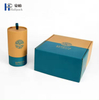 Logotipo personalizado, juego de regalo de almacenamiento de velas rígidas de cartón de papel de 2 piezas, caja de tubo pequeño, embalaje de papel para velas