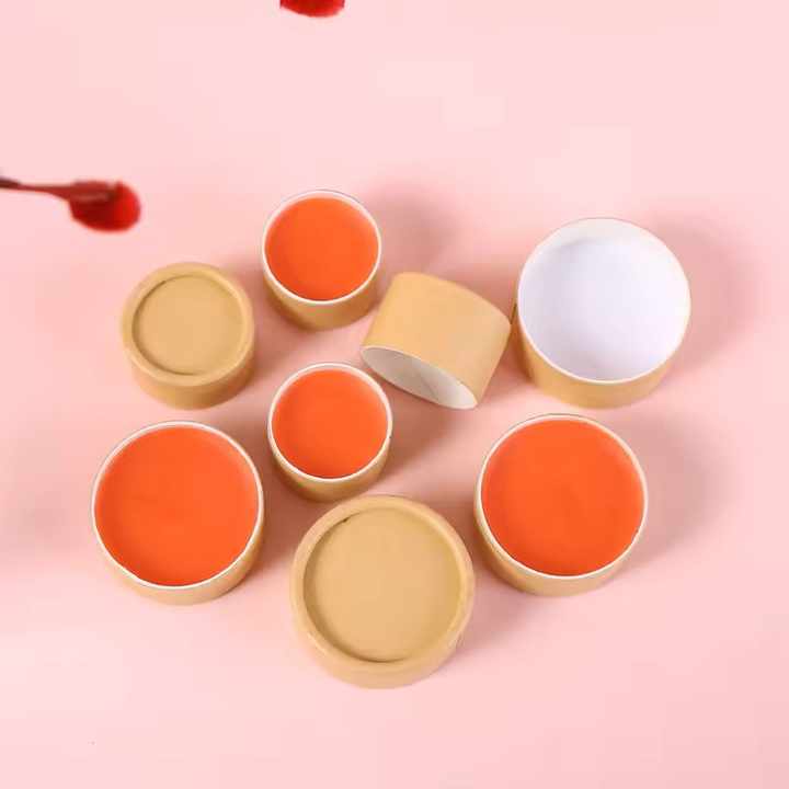 Tubo cosmético de encargo biodegradable del papel de la caja del cilindro de la cartulina que empaqueta para el corrector de la crema facial