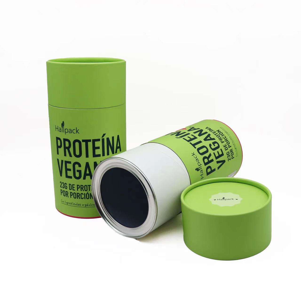 Tubo de papel para alimentos de cartón Kraft de alta calidad, tubo redondo de embalaje, papel de aluminio, estampado ecológico e impresión que desaparece