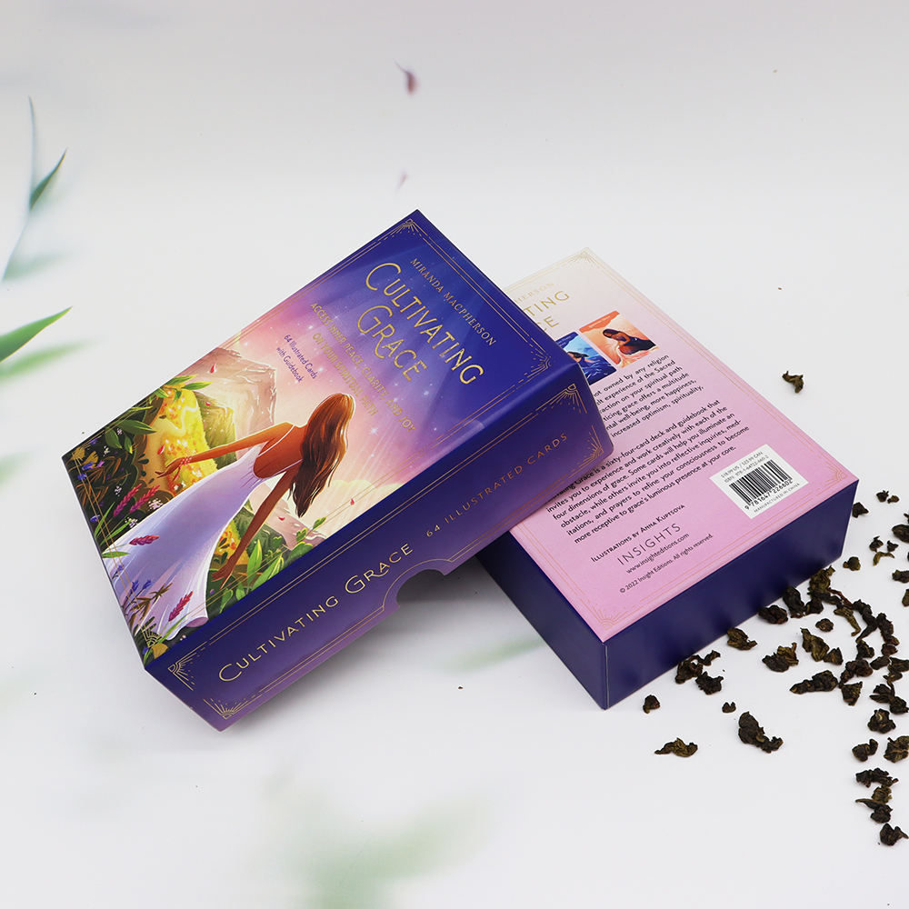 Embalaje de caja de regalo de macarrón de galleta con chispas de chocolate con tapa abatible de cartón ecológico al por mayor de fábrica de China