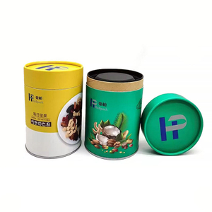 Personalice los tubos biodegradables de papel de calidad alimentaria con tapa de estaño para envases de nueces, café y té