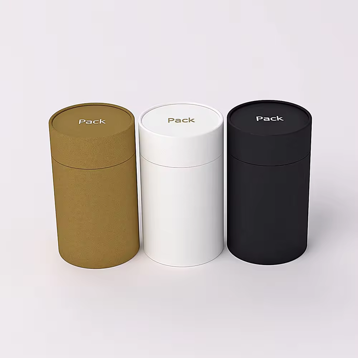 Suministros de Arte de papelería personalizados respetuosos con el medio ambiente, caja cilíndrica de cartón, tubo de papel, embalaje para taza, botella de vacío de vidrio y agua