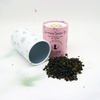 Impresión personalizada de alta calidad, papel biodegradable para alimentos, cartón, bolsas de bote de té Premium, paquete de caja de tubo para paquete de té suelto