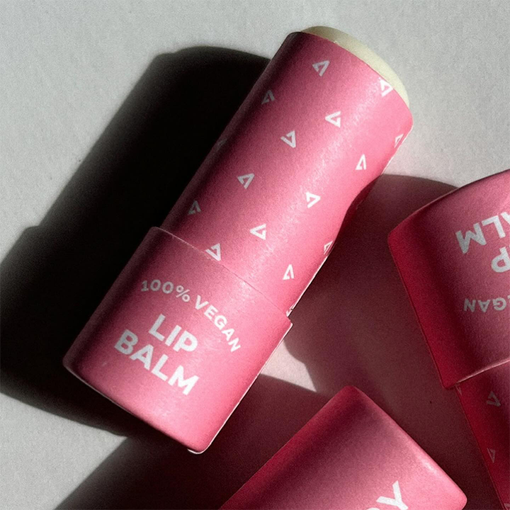 Tubo de bálsamo labial personalizado de papel libre de plástico biodegradable, forma redonda, cilindro de empuje hacia arriba, barra de loción, tubo de papel de embalaje