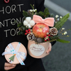 Tubo de papel Kraft de personalización de lujo, tubo de flores frescas, paquete de ramo reciclado, tubo de papel, paquete de rosas