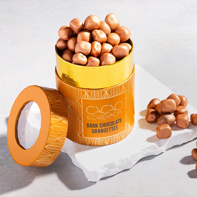 Embalaje de tubo biodegradable a precio de fábrica Hallpack para café Embalaje de tubo de papel personalizado ecológico para galletas de chocolate