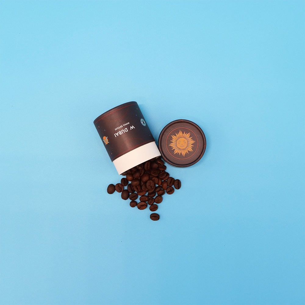 Logotipo de impresión personalizado, embalaje de tubo de papel para té, contenedor cilíndrico de cartón de calidad alimentaria para embalaje de caja redonda de té y café