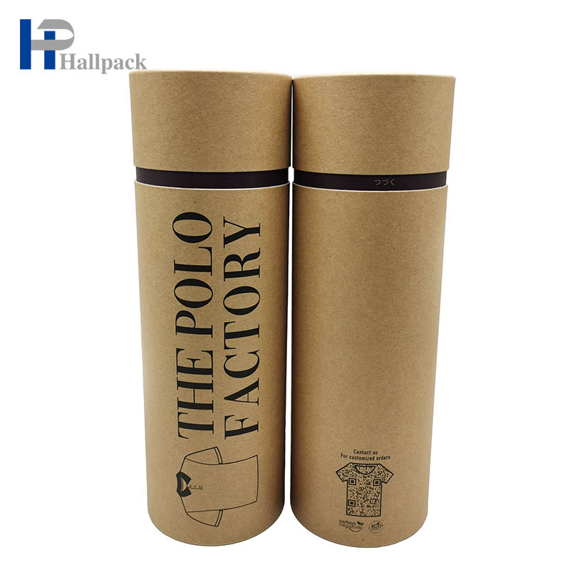 Cilindro de cartón impreso de alta calidad, tubo de papel Kraft de forma redonda de embalaje de calidad alimentaria