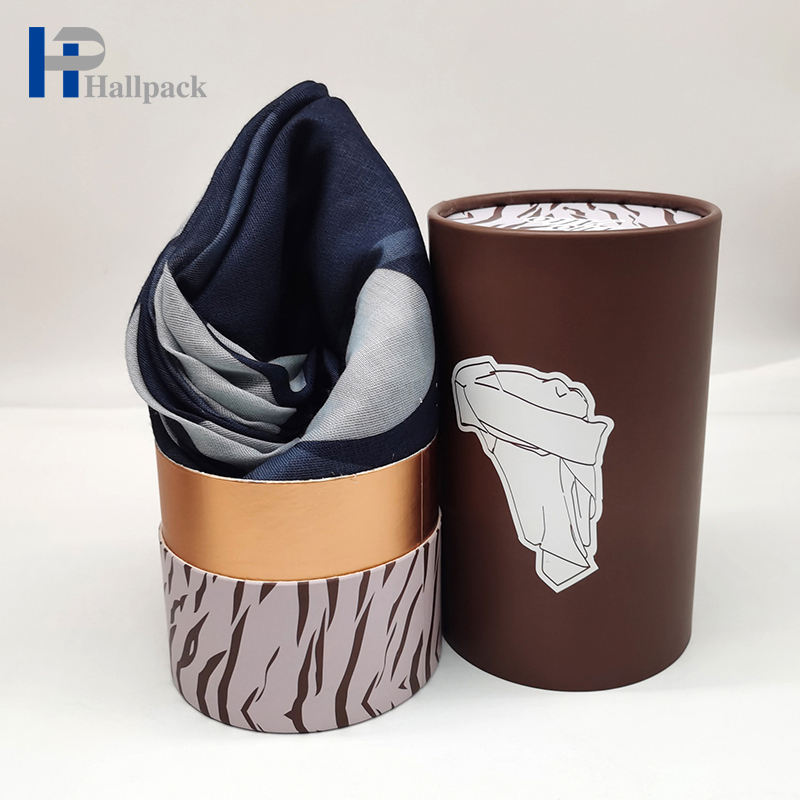 Cilindro de ropa biodegradable que empaqueta el tubo redondo de papel artesanal personalizado