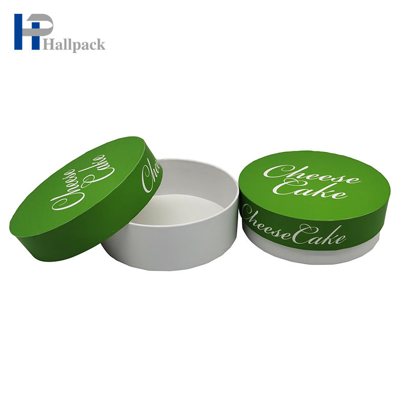 Empaquetado de tubo de papel de cilindro de torta de lado plano biodegradable personalizado de calidad alimentaria