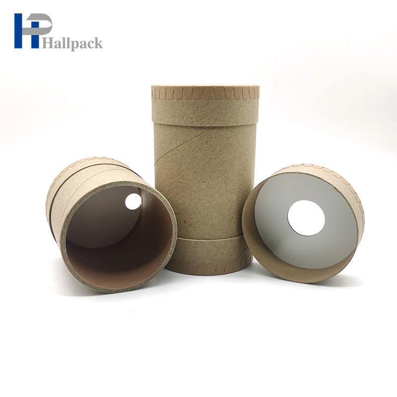 Tubo de papel personalizado al por mayor que empaqueta el tubo de papel Kraft puro con la parte superior abierta