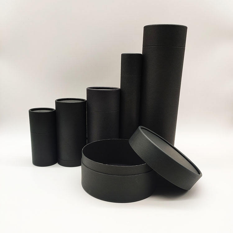 Cartón cilíndrico de papel biodegradable redondo resistente para embalaje de tubos redondos de velas con estampado y manejo de impresión que desaparece