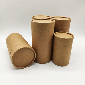 Caja de té de alta calidad, embalaje personalizado, tubo de café de papel de cartón cilíndrico 100% reciclado
