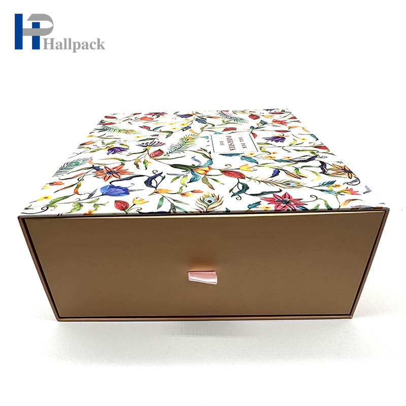 La venta al por mayor respetuosa del medio ambiente modifica la caja de papel del cajón de la caja del paquete del regalo para requisitos particulares del tamaño del logotipo