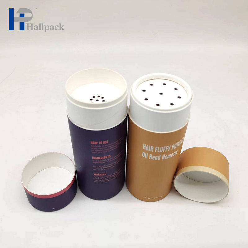 Modifique el tubo cosmético colorido biodegradable del papel de la coctelera del envase del cilindro del tamiz para requisitos particulares