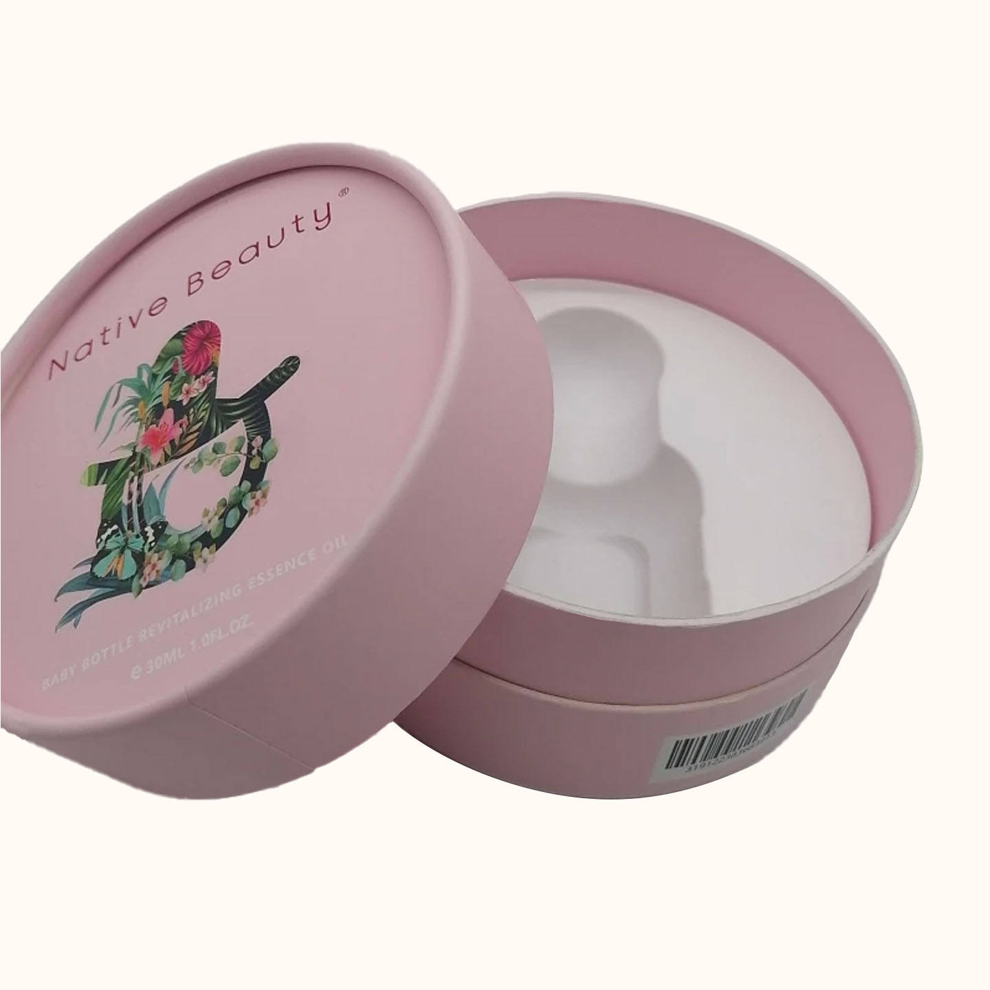 Tubo de embalaje de papel con forma biodegradable, diseño personalizado, Perfume, lápiz labial, aceite esencial artesanal, superficie de relieve en polvo suelto