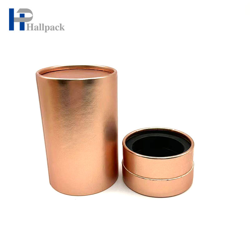 Tubo de papel personalizado de oro rosa de tubo de papel reciclable ecológico de venta caliente