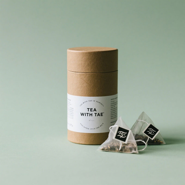 Embalaje de tubo de papel de diseño de logotipo personalizado reciclable para bolsas de té