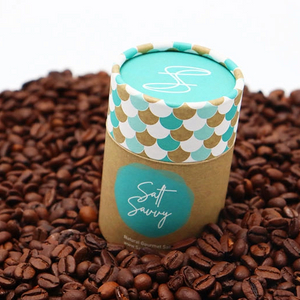 Empaquetado redondo biodegradable del tubo del café de la caja de la categoría alimenticia de la cartulina del cilindro