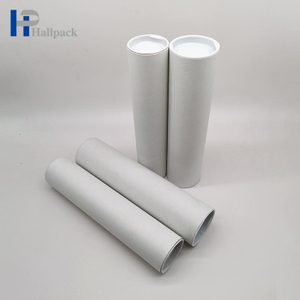 Tubo de envío de cartón, cartel de correo, tubo de embalaje, caja redonda, tubo de papel Kraft blanco