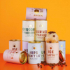Cilindro de cartón creativo personalizado, contenedor de helado de calidad alimentaria con tapa metálica, tubo de papel, paquete de papel de aluminio de pared interior