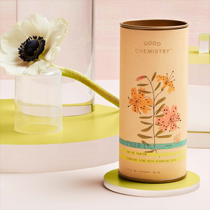 Embalaje de tubo de papel personalizado hecho a mano Hallpack, tubo de embalaje cosmético ecológico, embalaje de cartón redondo para botella de perfume