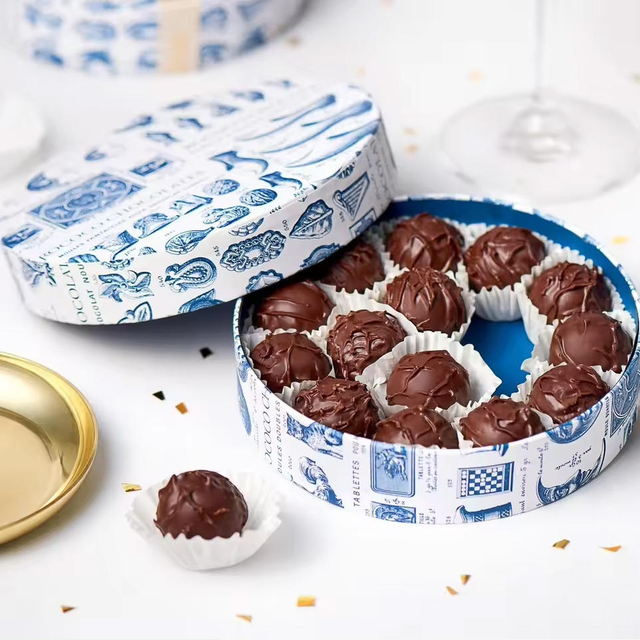 Tubo de papel cilíndrico de cartón personalizado para embalaje de tubo de papel de calidad alimentaria para uso en pastel de chocolate