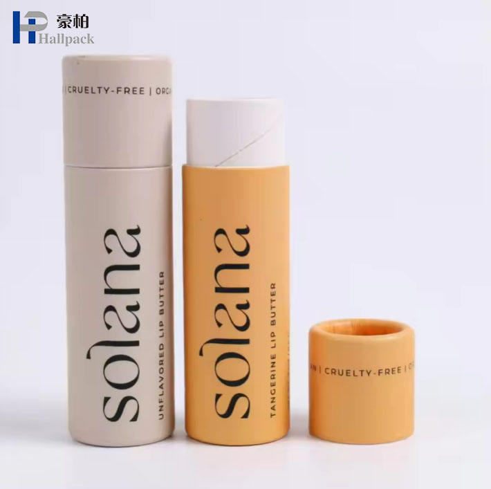 Tubo push-up de barra de loción ecológica, tubo de lápiz labial de cartón profesional personalizado