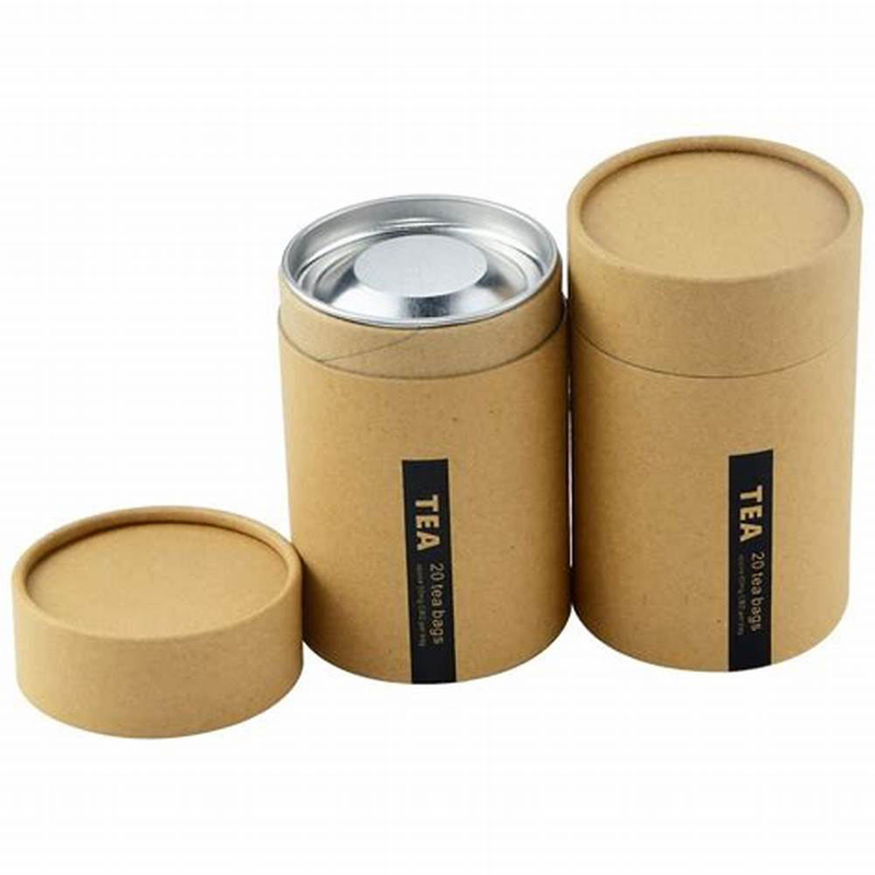 Paquete de caja de tubo redondo empaquetado en cartón modificado para requisitos particulares amistoso de la categoría alimenticia del diseño de Eco para el té del café