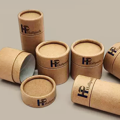 Paquete de caja de tubo redondo empaquetado en cartón cosmético personalizado biodegradable para almohadillas de limpieza de algodón de bambú