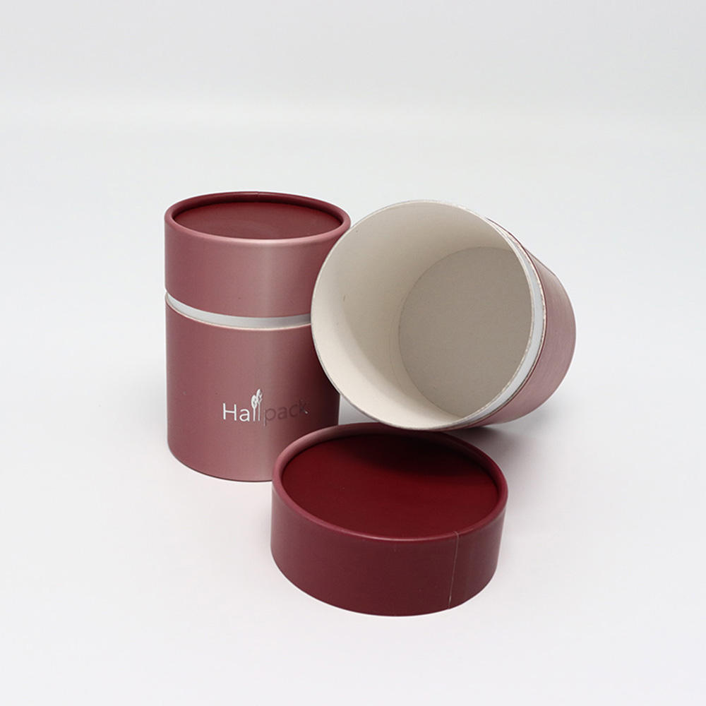 Caja de tubo de papel de empaquetado del tarro cosmético de Kraft biodegradable de la crema de la cartulina del cilindro redondo de encargo