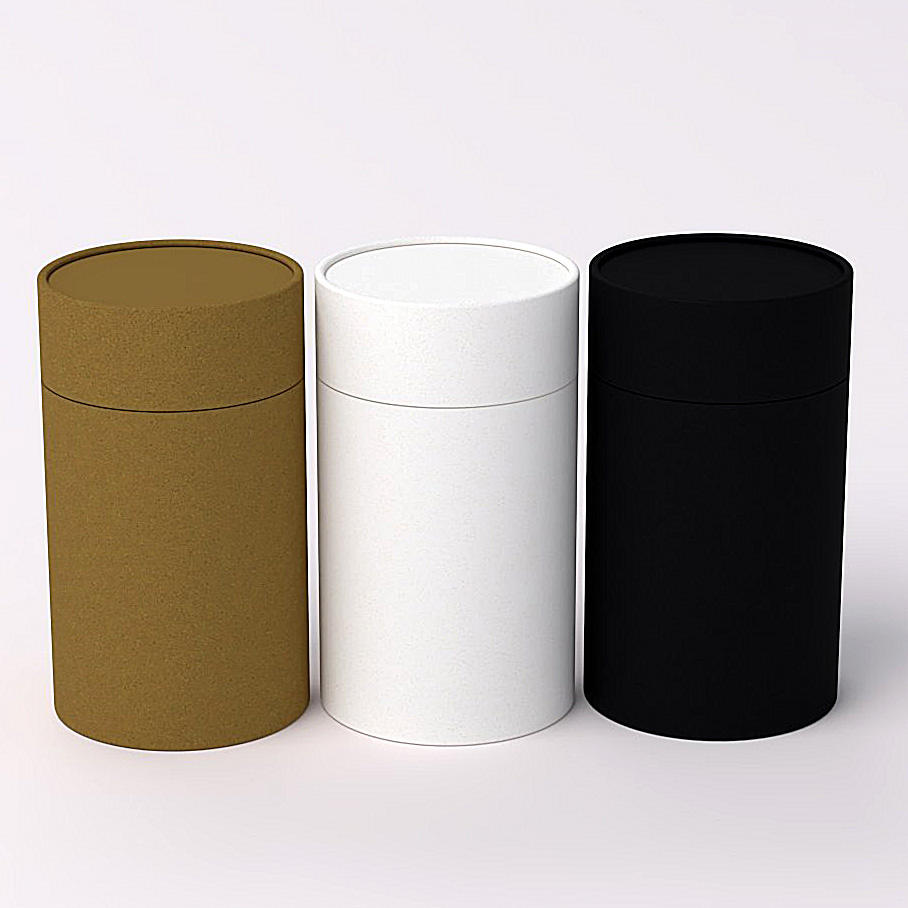 Tubo de papel de cartón cilíndrico para embalaje de café, bebidas, jugo, champán y tequila, duradero y resistente