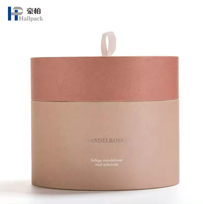 Muestra gratis, nuevo Material, caramelo rosa, cilindro cosmético para el cuidado de la piel, caja de embalaje redonda, contenedor, tubo de papel cosmético Prink de cartón